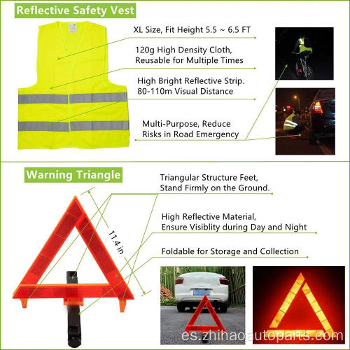 Kit de herramientas de seguridad para vehículos en carretera